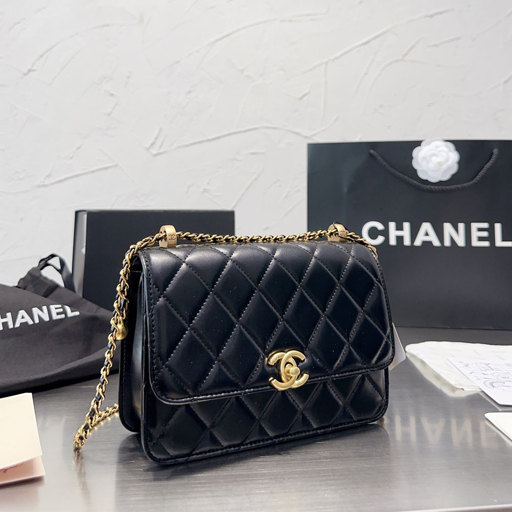 Chanel WOC Bag Double Golden Beads (Replica) - Ultra-Collectible