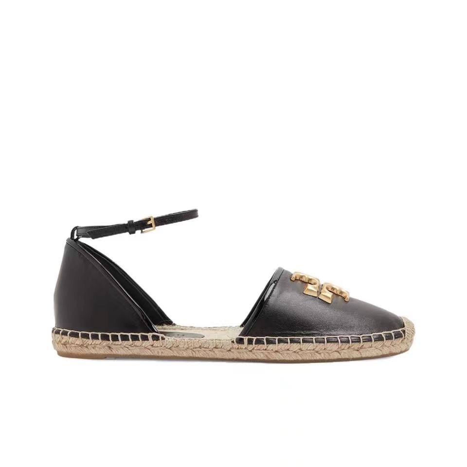 Tory Burch Eleanor D'orsay Stylish Flip-flops With Hemp Bottoms Sandals Slide (Replica) - Ultra-Collectible