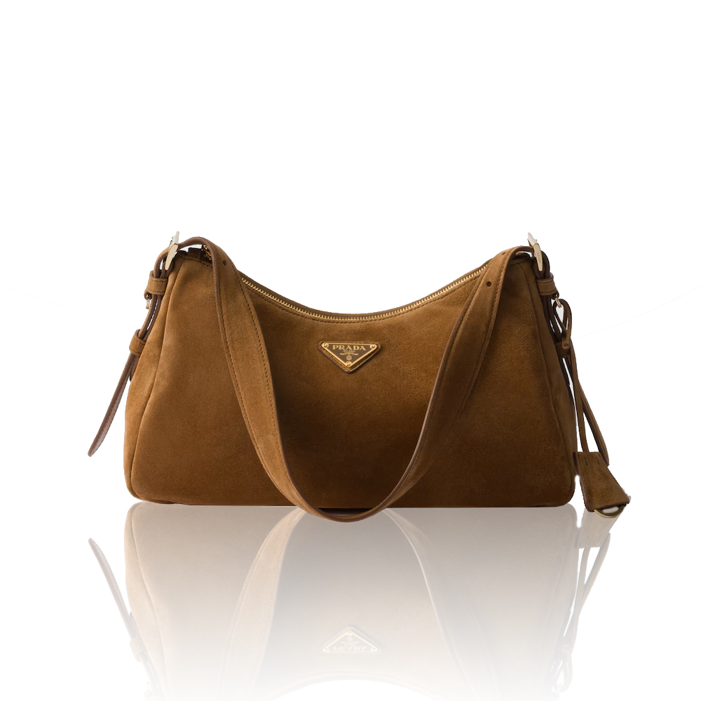 Prada Aimée Medium Suede Shoulder Bag (Replica) - Ultra-Collectible