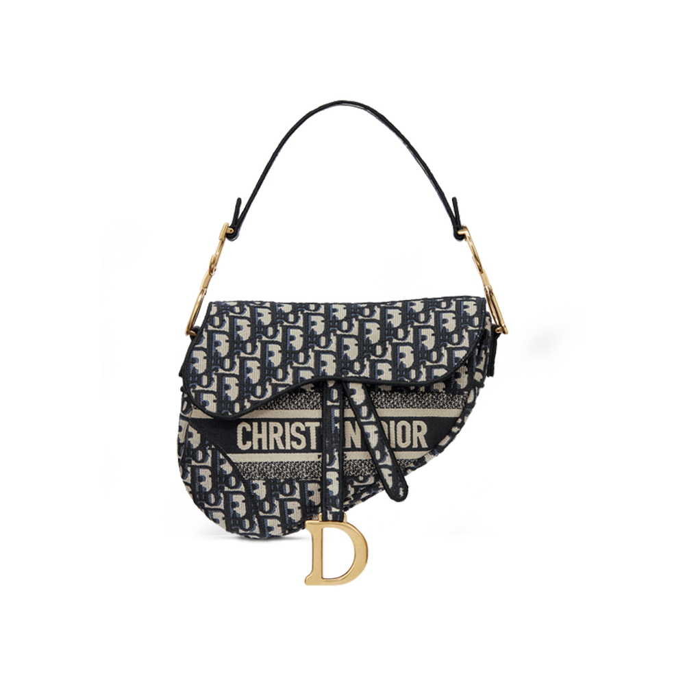Dior SADDLE Bag Oblique Embroidered (Replica) - Ultra-Collectible