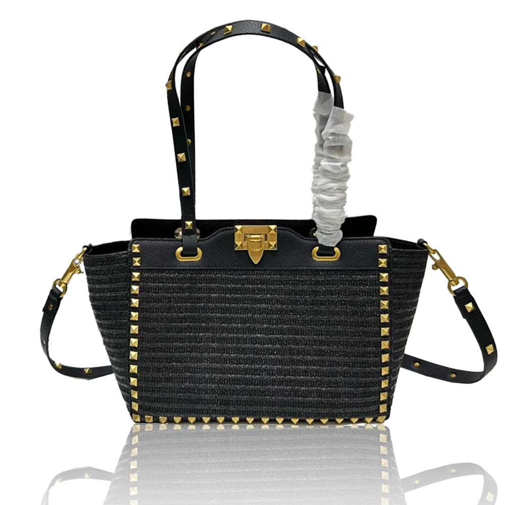 Valentino Classic Rivet Shopper Bag  (Replica) - Ultra-Collectible