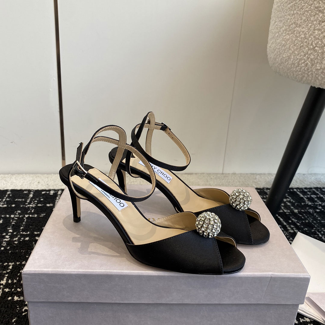 Jimmy Choo Sacora Leather Slingshot Fashion Buckle Slide Sandal (Replica) - Ultra-Collectible