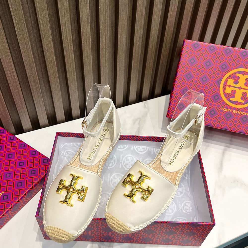 Tory Burch Eleanor D'orsay Stylish Flip-flops With Hemp Bottoms Sandals Slide (Replica) - Ultra-Collectible