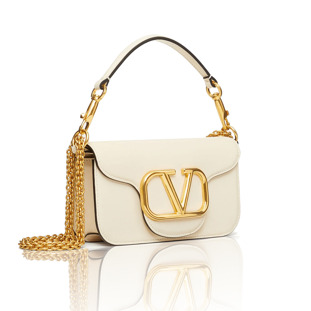 VALENTINO GARAVANI V Logo Baguette Shoulder Bag Ladies MINILOCO Calfskin Bag (Replica) - Ultra-Collectible