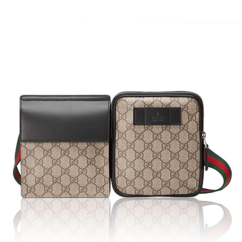 GUCCI Canvas & Leather Crossbody Waist Bag  (Replica) - Ultra-Collectible