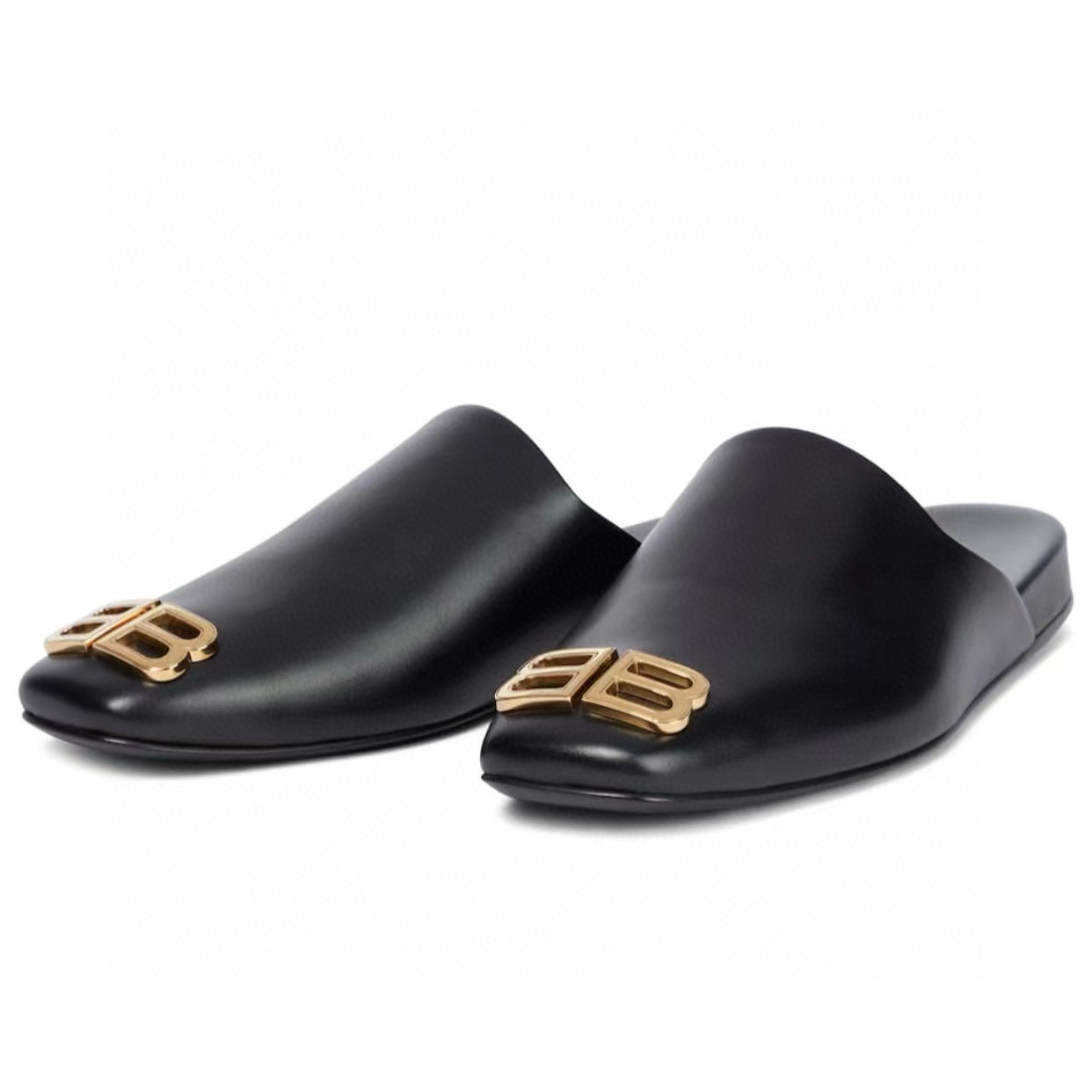 Balenciaga Leather Round toe Slippers Slide Sandal(Replica) - Ultra-Collectible
