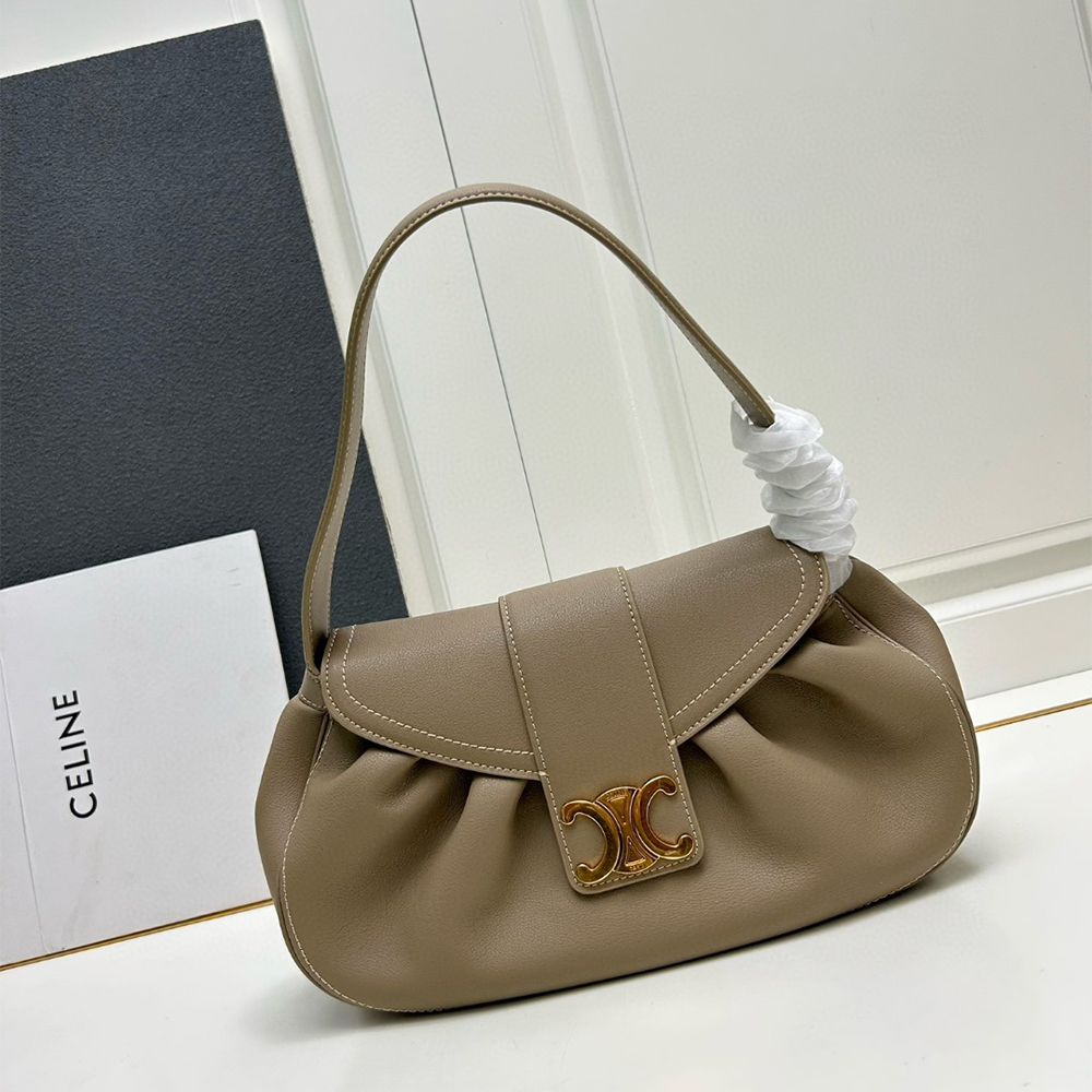 Celine Pebbled Leather Shoulder Bag (Replica) - Ultra-Collectible