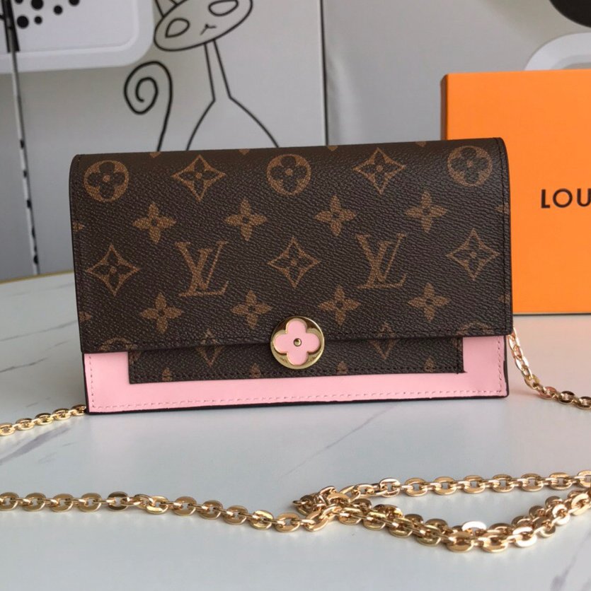 Louis Vuitton LV Flore Chain Wallet (Replica) - Ultra-Collectible