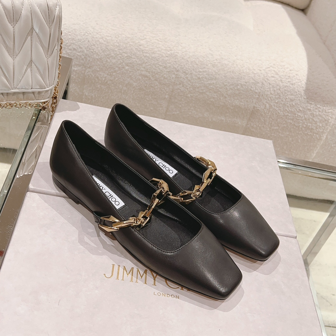 Jimmy Choo  Diamond Leather Round Head Slide Sandal (Replica) - Ultra-Collectible