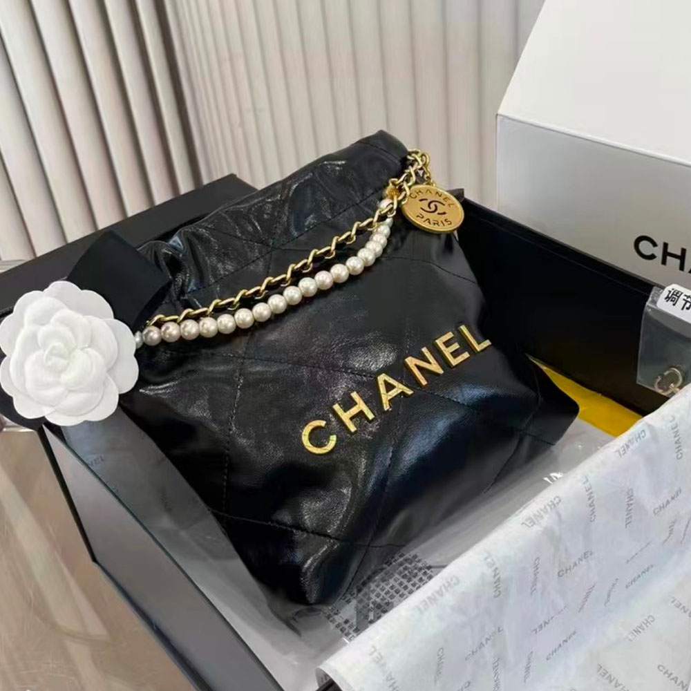 CHANEL Mini 23S Shiny Calfskin with Pearl Handbag AS3980(Replica) - Ultra-Collectible