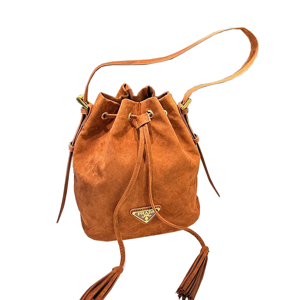 Prada Suede Bucket Bag (Replica) - Ultra-Collectible