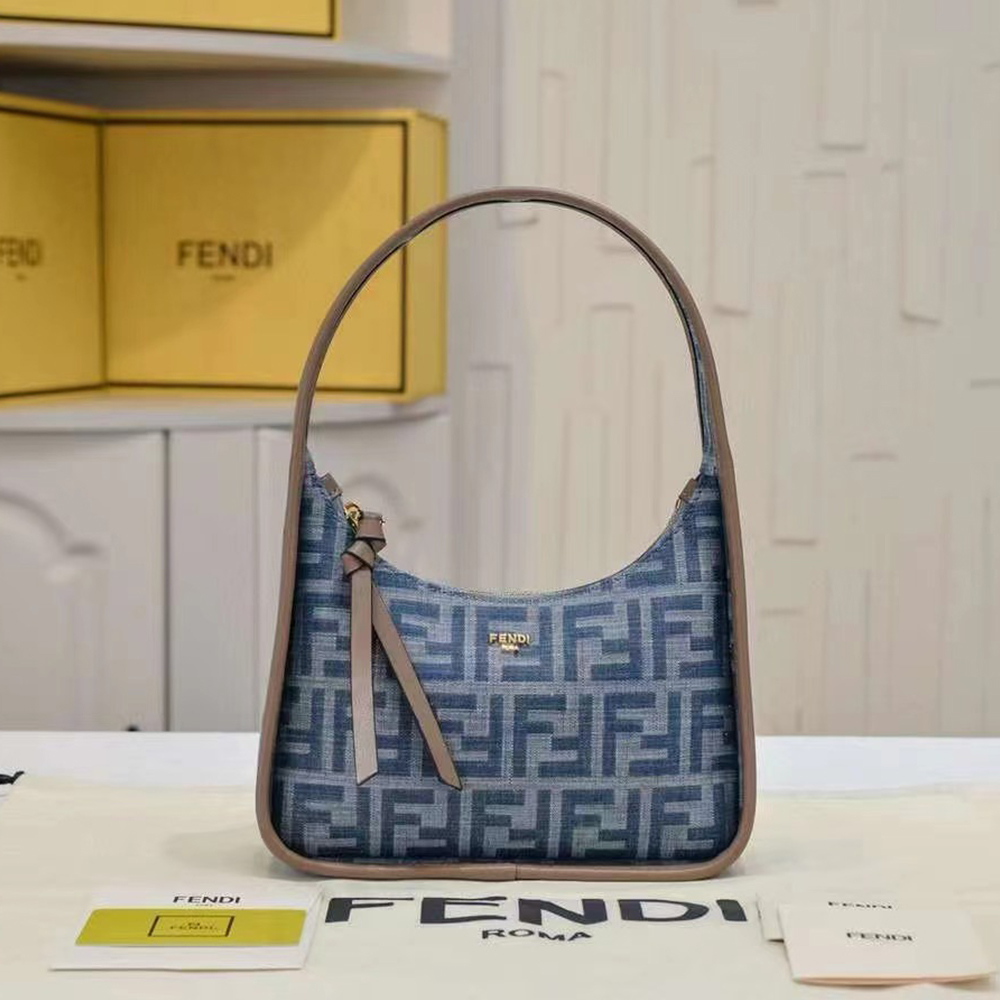 Fendi Fendessence Light blue FF denim fabric bag (Replica) - Ultra-Collectible