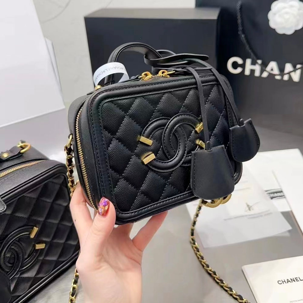 Chanel Vanity Case Quilted Caviar (Replica) - Ultra-Collectible