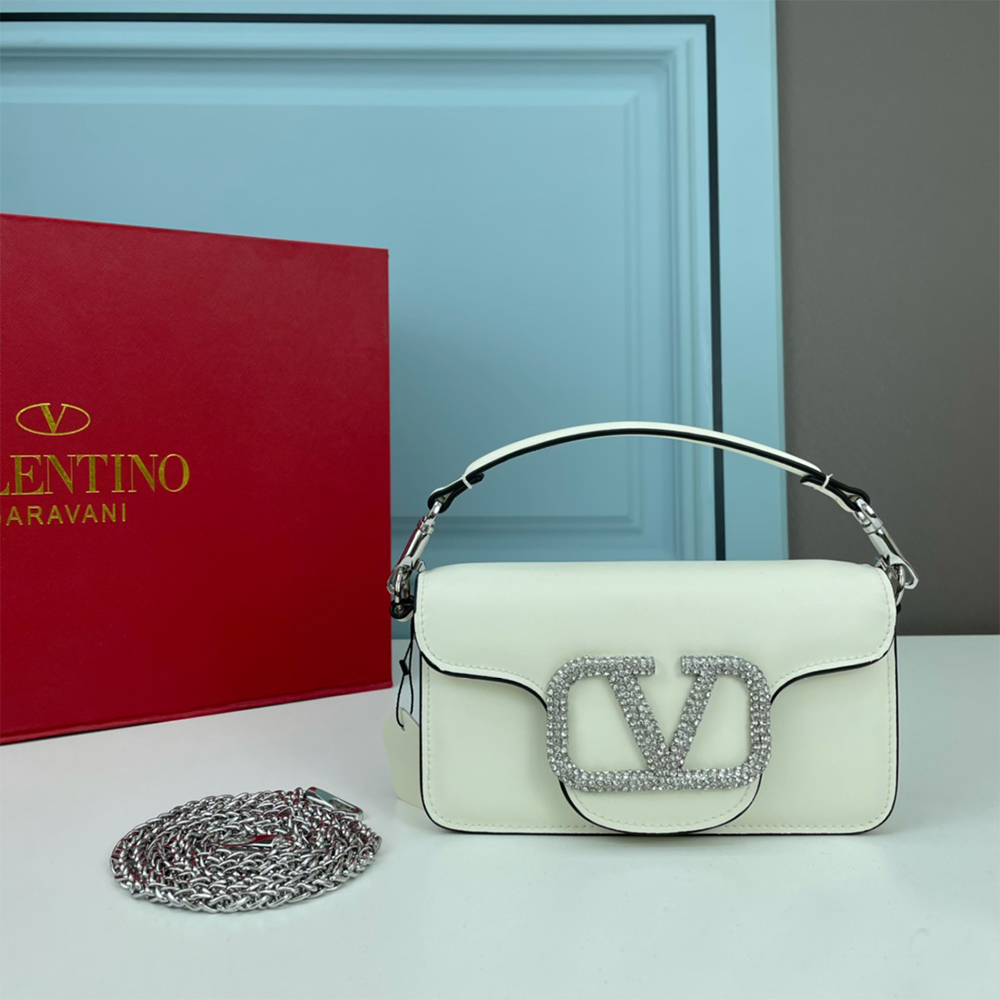 VALENTINO GARAVANI LOC MICRO BAG WITH CHAIN AND JEWEL LOGO  (Replica) - Ultra-Collectible