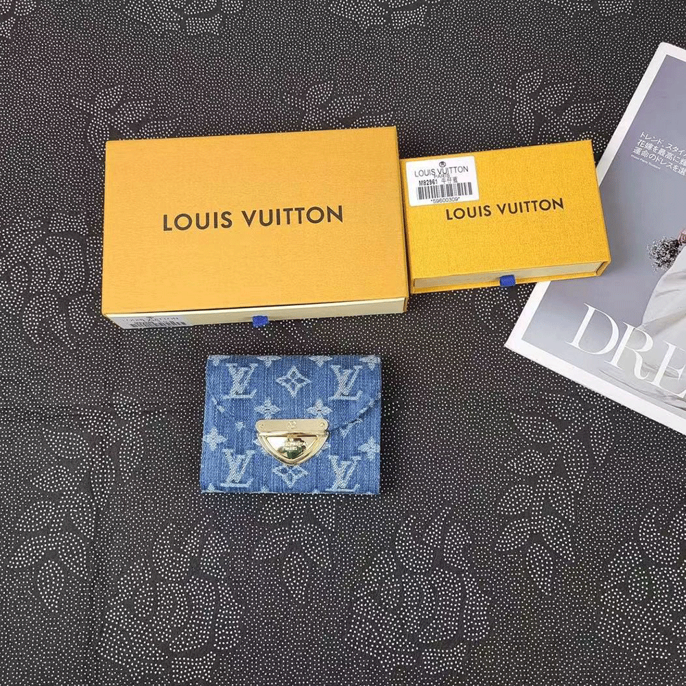 Louis Vuitton LV Monogram Jacquard Denim Money Clip （Replica） - Ultra-Collectible