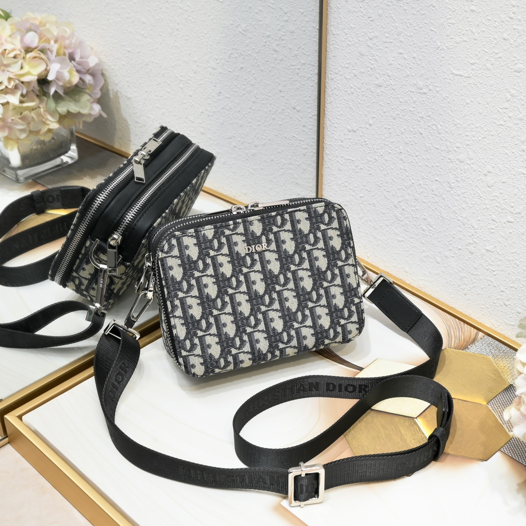 DIOR Oblique Classic Embroidery Crossbody Bag(Replica) - Ultra-Collectible