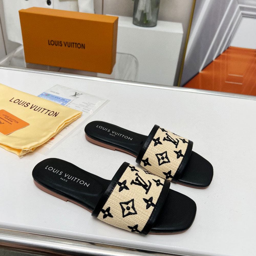Louis Vuitton LV Fabric Flat Flip-flops Slide Sandal (Replica) - Ultra-Collectible