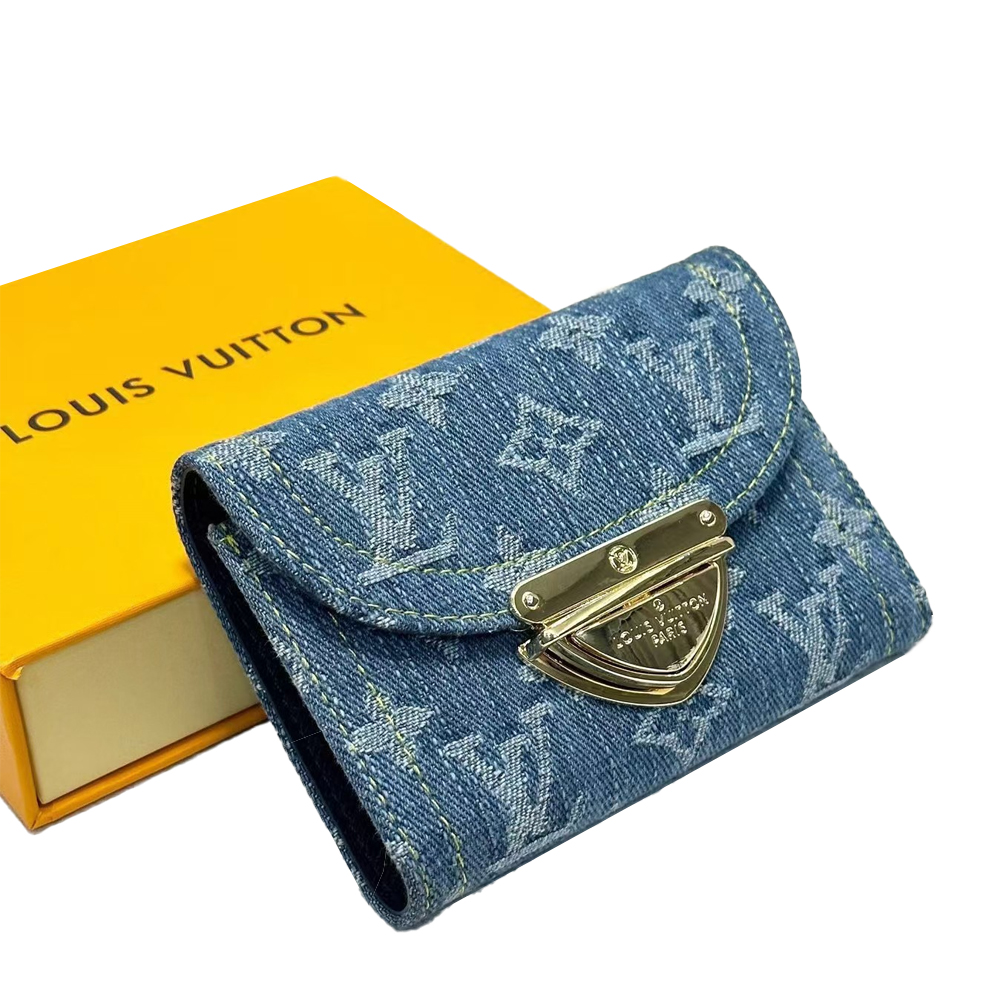 Louis Vuitton LV Monogram Jacquard Denim Money Clip （Replica） - Ultra-Collectible