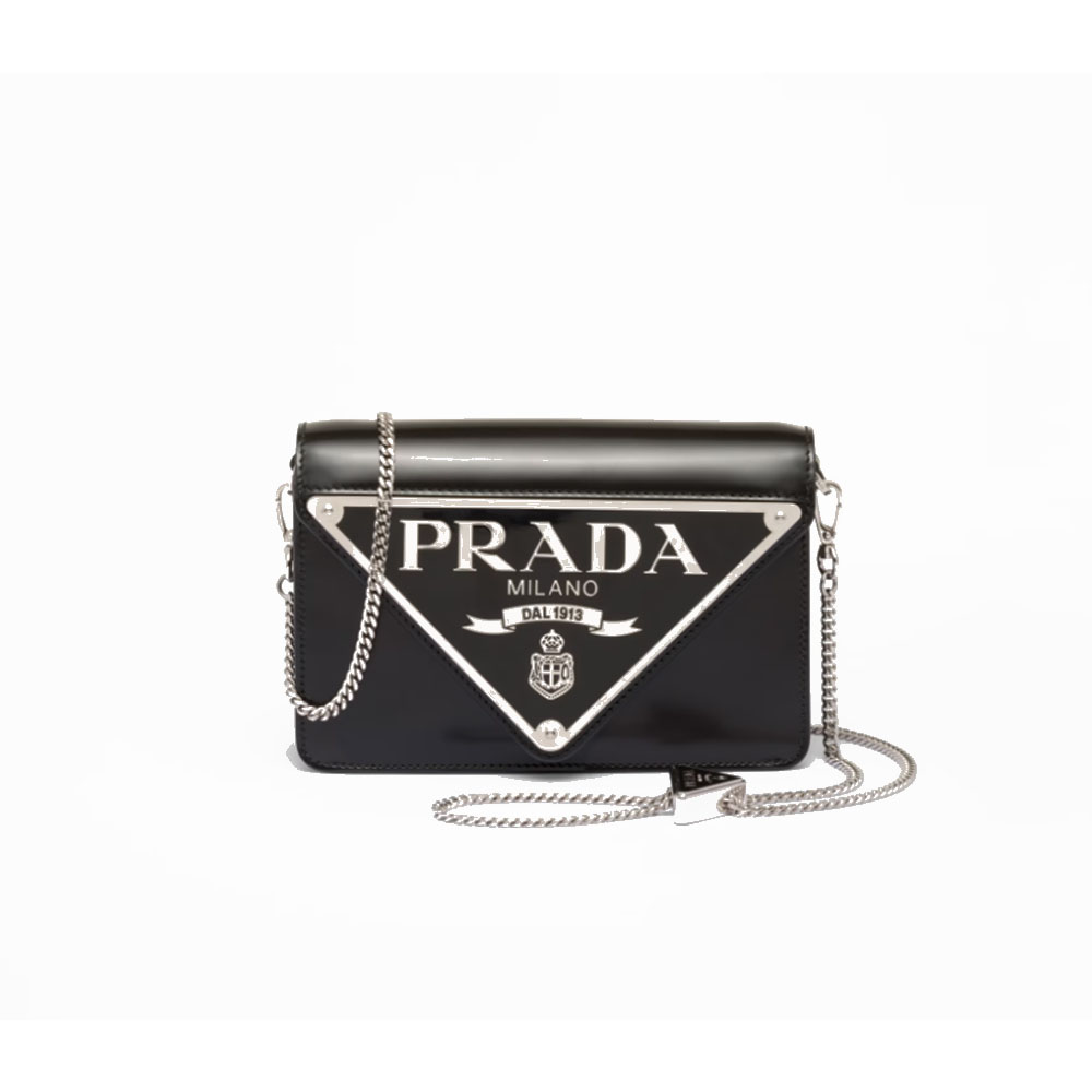 Prada Shiny Leather Shoulder Mini Bag - Ultra-Collectible