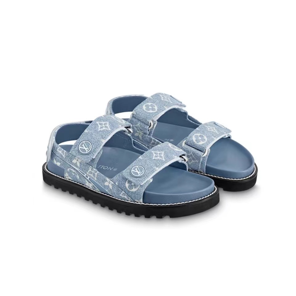 Louis Vuitton LV Paseo Fabric Velcro Slide Sandal (Replica) - Ultra-Collectible