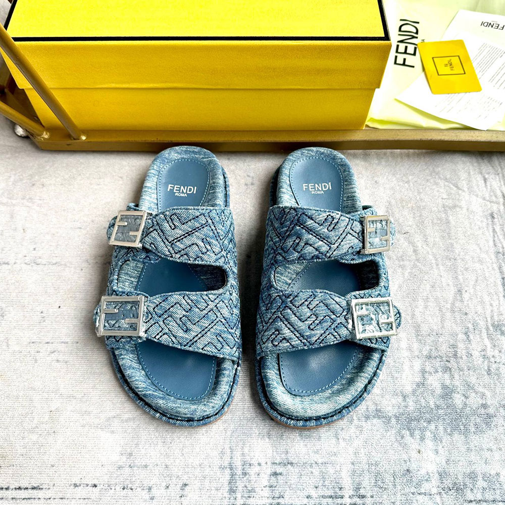Fendi Fabric One Word Comfortable Slippers Shoes Sandal (Replica) - Ultra-Collectible