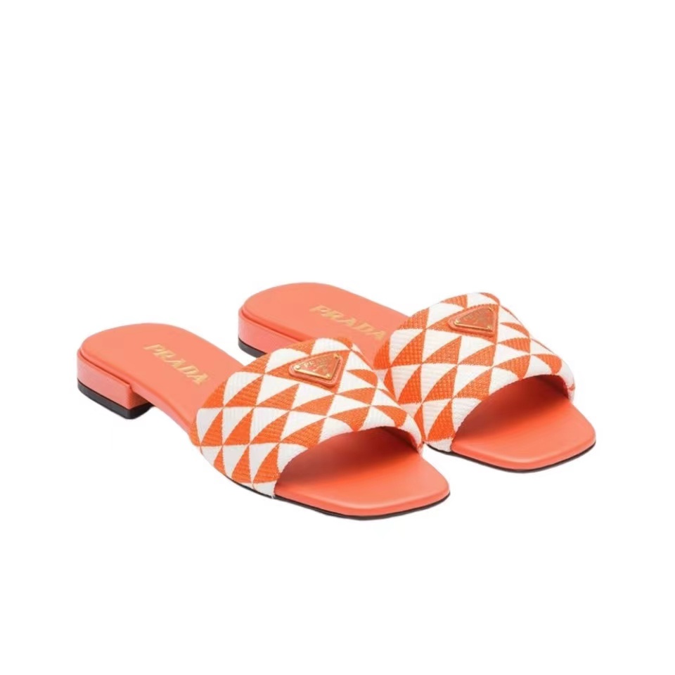Prada Fabric Flat Bottom Slide Sandal (Replica) - Ultra-Collectible