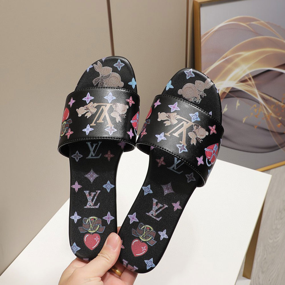 Louis Vuitton LV Cute Bunny Flats Slide Sandal (Replica) - Ultra-Collectible