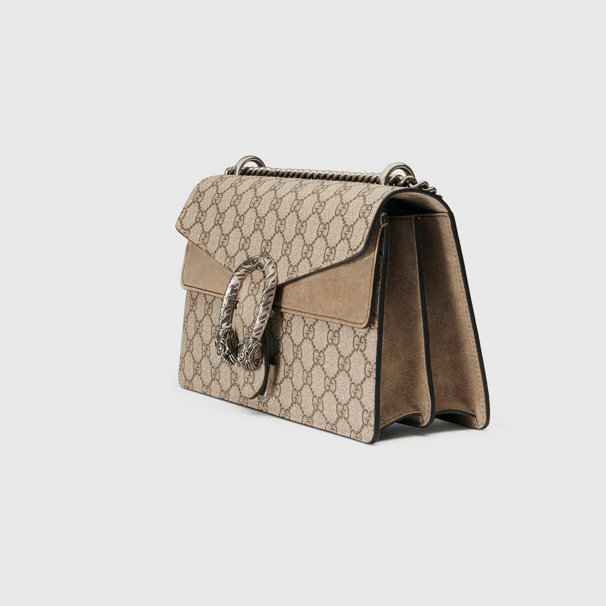 Gucci DIONYSUS GG Supreme Small Shoulder Bag With Beige - Ultra-Collectible