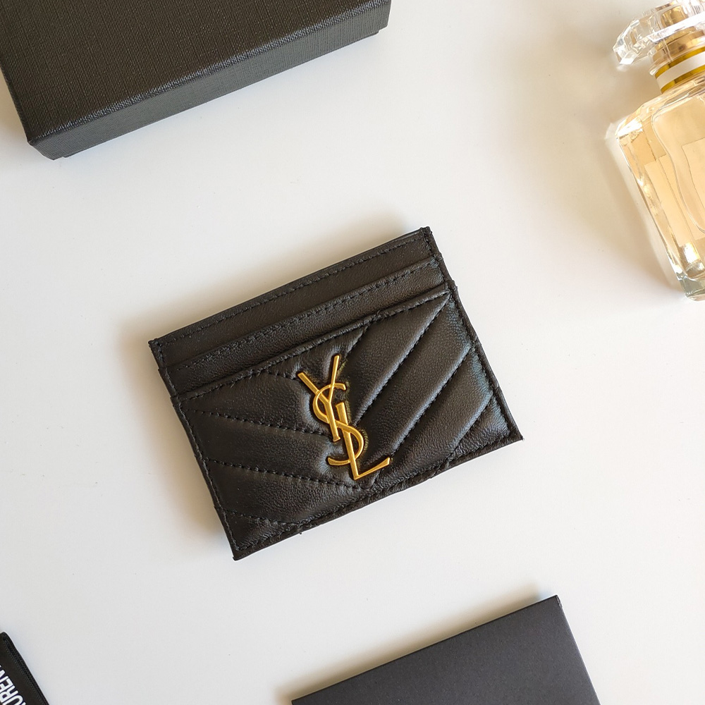 Saint Laurent YSL Monogrm Sheepskin Card Bag(Replica) - Ultra-Collectible