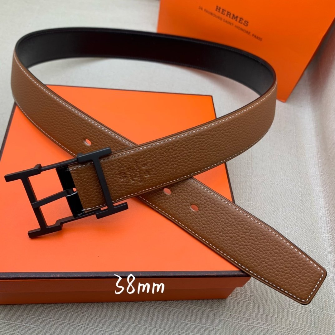 Hermes H Belt Buckle & Reversible Brown For Women, Women Belt 380MM - Ultra-Collectible