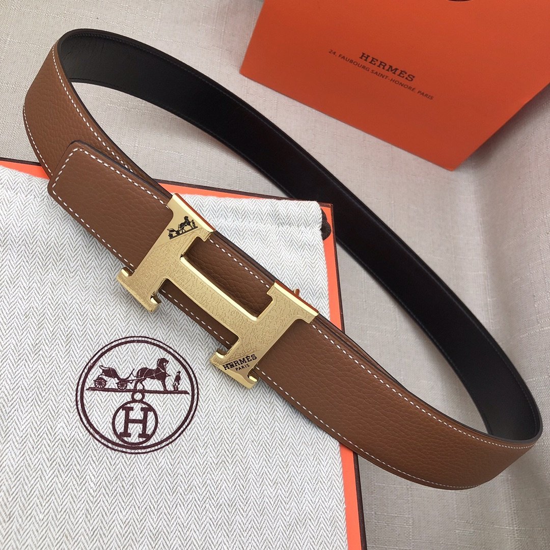Hermes H Belt Buckle & Reversible Brown For Women, Women Belt 380MM - Ultra-Collectible