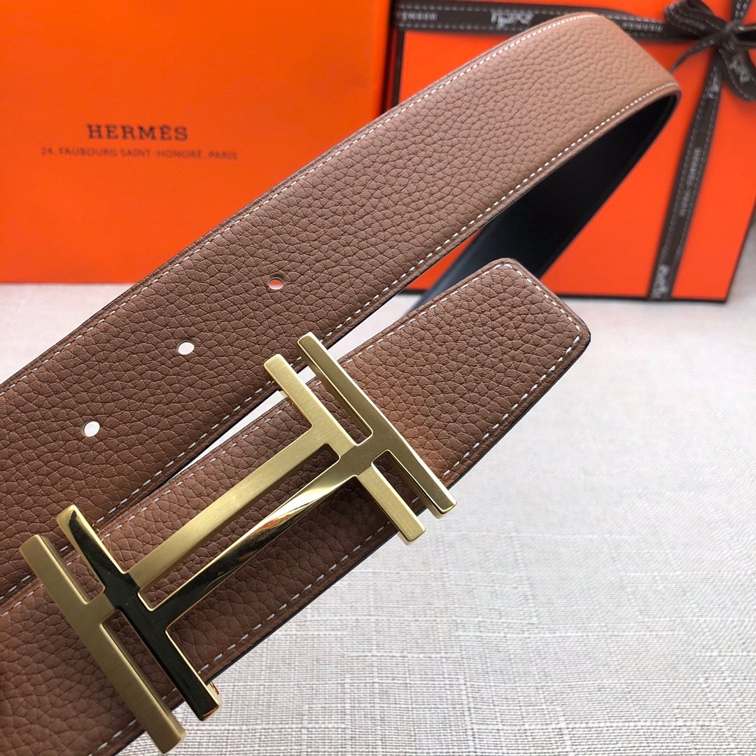 Hermes H Belt Buckle & Reversible Brown For Women, Women Belt 380MM - Ultra-Collectible