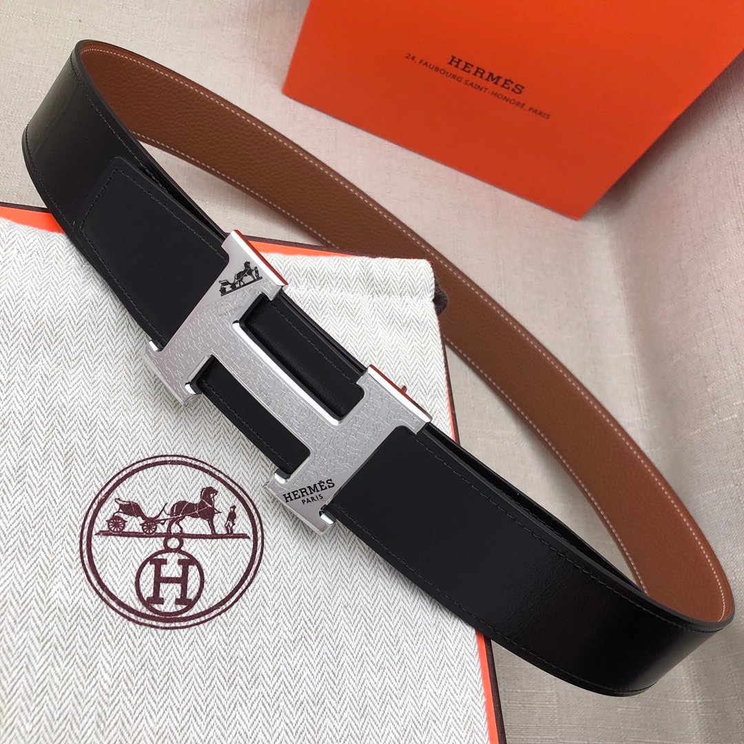 Hermes H Belt Buckle & Reversible Black For Women, Women Belt 380MM - Ultra-Collectible