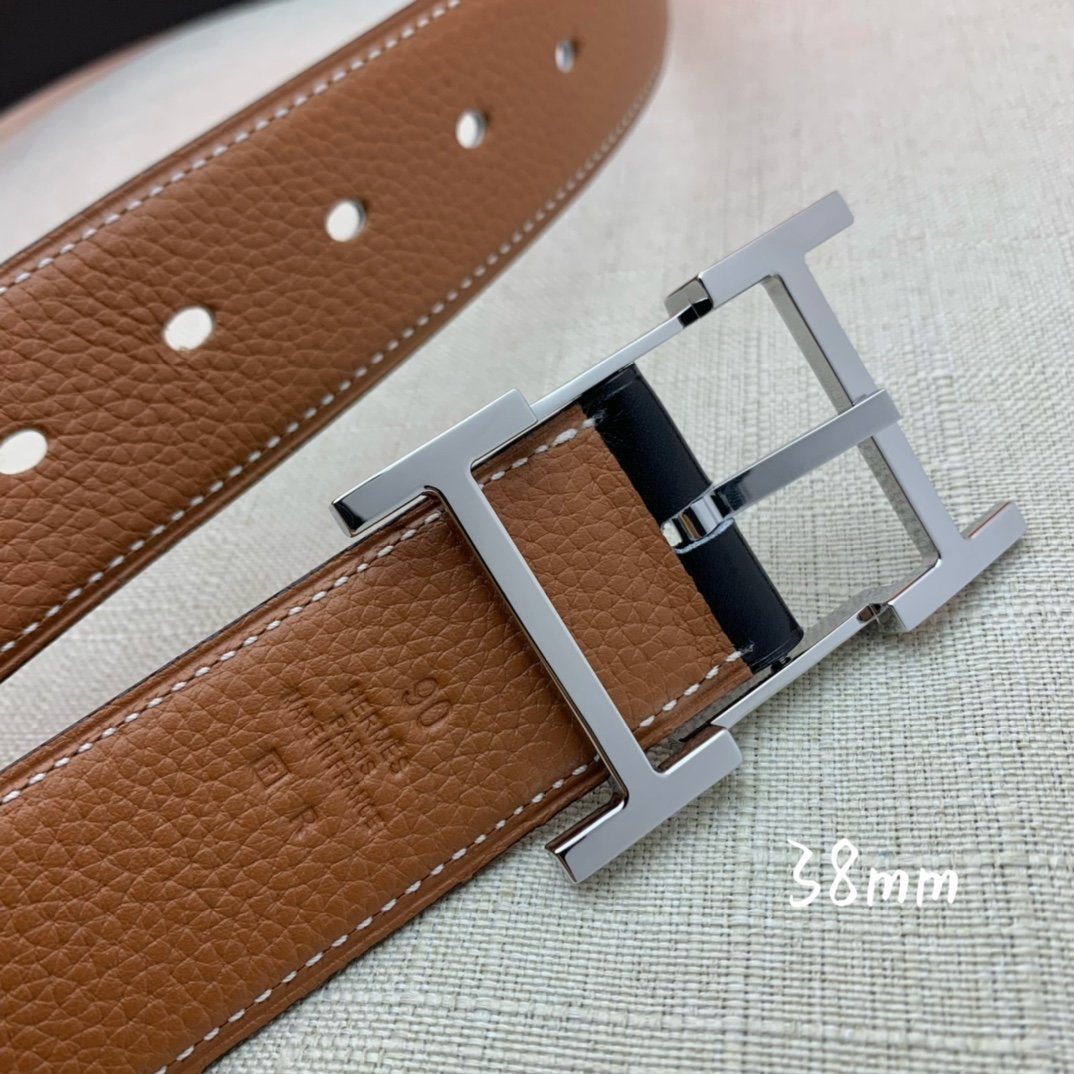 Hermes H Belt Buckle & Reversible Brown For Women, Women Belt 380MM - Ultra-Collectible