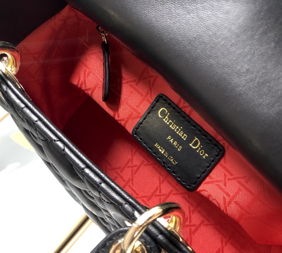 Perfect Replica Dior Medium Lady Dior Bag Black Patent Cannage Calfskin M0565OWCB_M900 - Ultra-Collectible