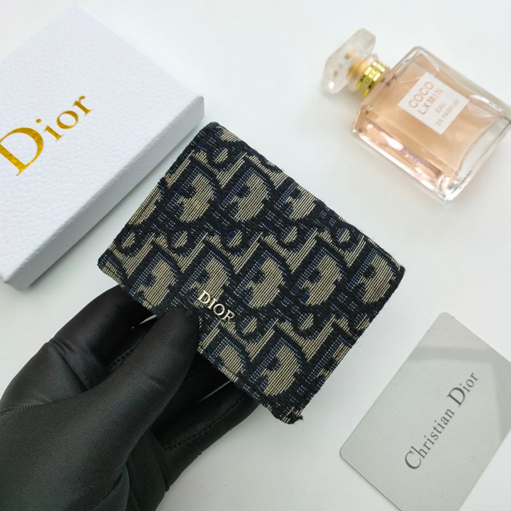 Dior Oblique Coin Card Holder Wallet(Replica) - Ultra-Collectible