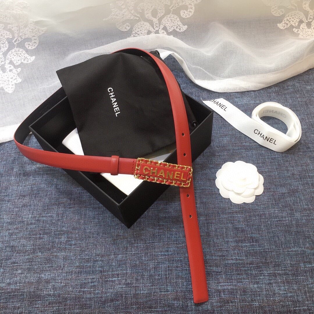 Chanel Belt With Chanel Signature Orange with Gold-Toned Hardware Women Belt 30MM - Ultra-Collectible