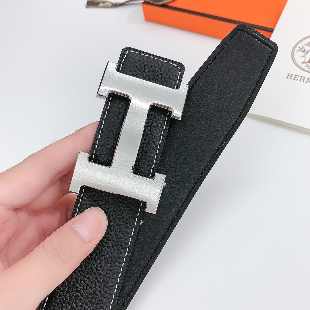 Hermes H Belt Buckle & Reversible Black For Women, Women Belt 380MM - Ultra-Collectible