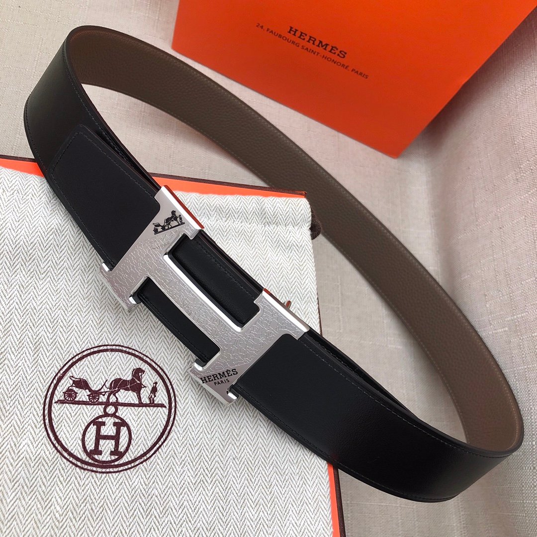 Hermes H Belt Buckle & Reversible Black For Women, Women Belt 380MM - Ultra-Collectible