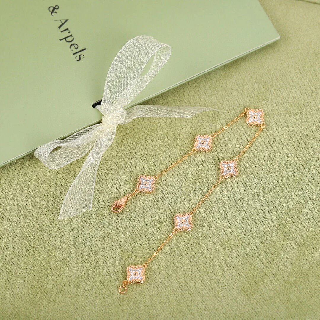 Van Cleef&Arpels VCA alhambra Bracelet mini diamond - Ultra-Collectible