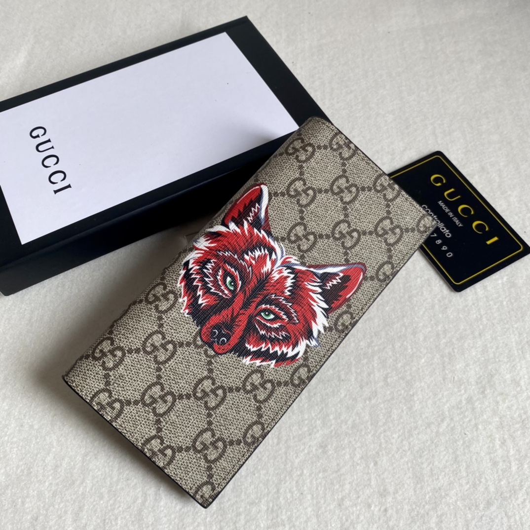 Gucci Unisex GG Supreme Printed Long Wallet（Replica） - Ultra-Collectible