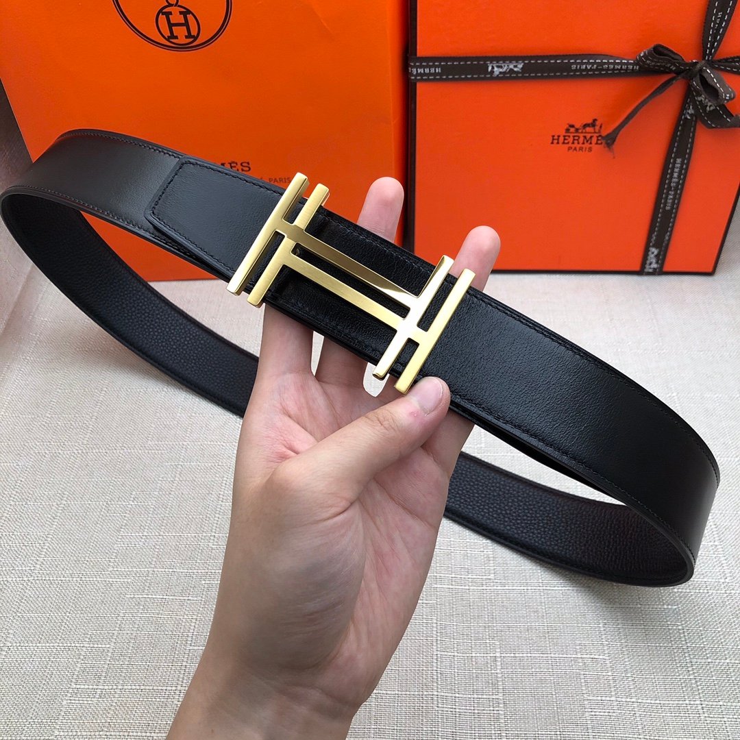 Hermes H Belt Buckle & Reversible Black For Women, Women Belt 380MM - Ultra-Collectible