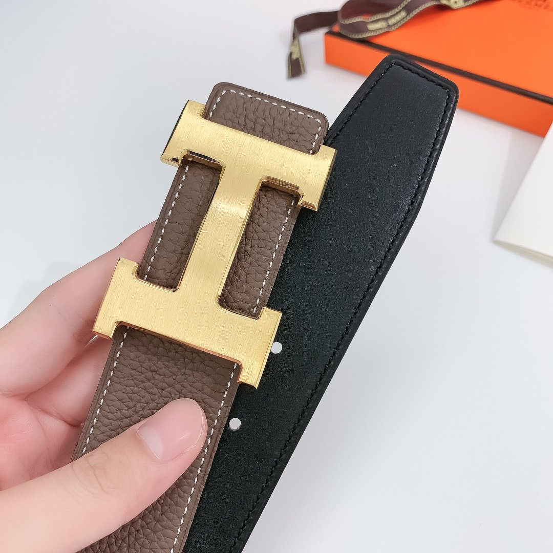 Hermes H Belt Buckle & Reversible Brown For Women, Women Belt 380MM - Ultra-Collectible
