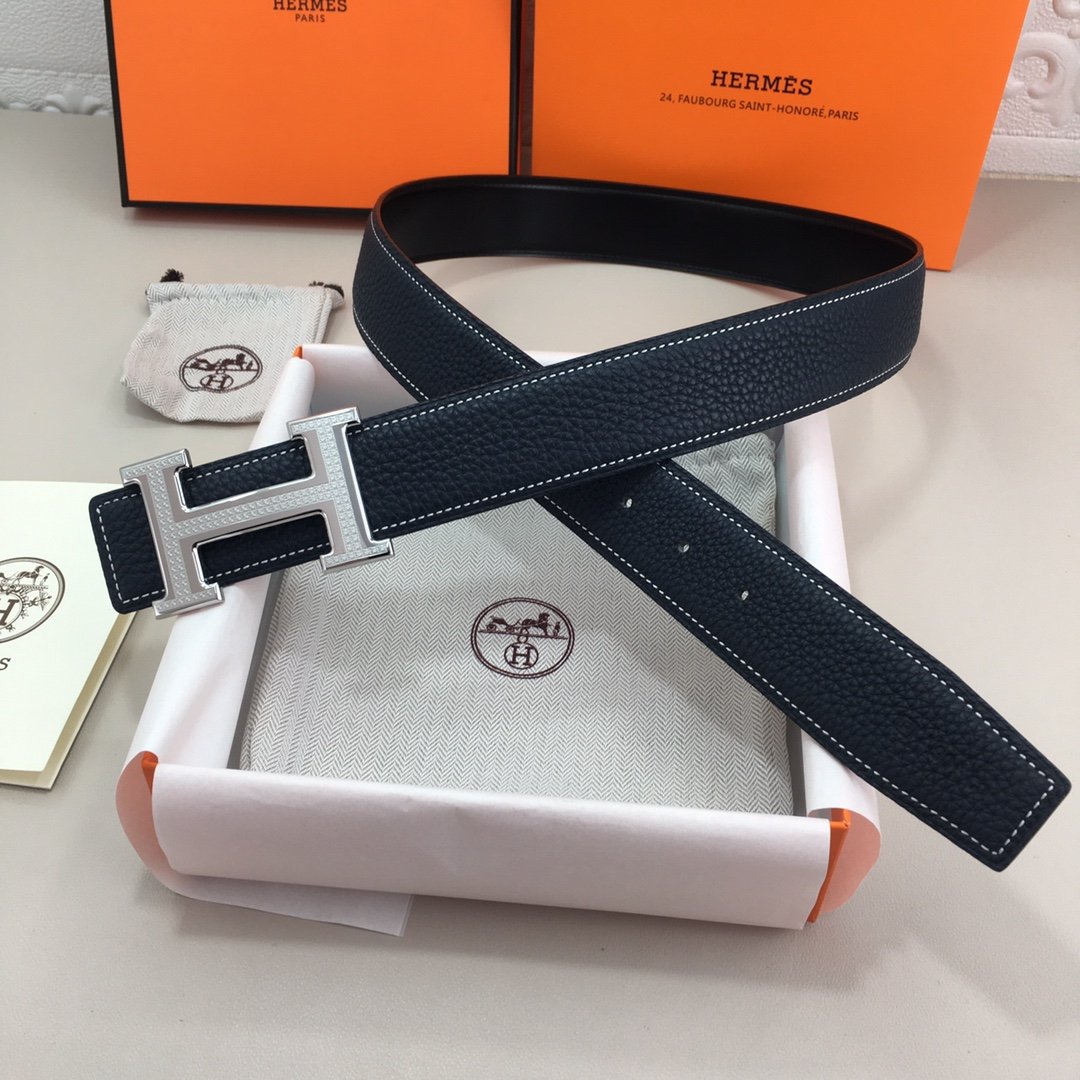 Hermes H Belt Buckle & Reversible Black For Women, Women Belt 380MM - Ultra-Collectible