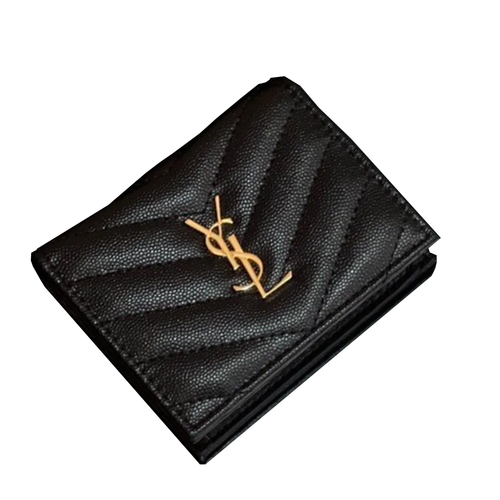 Saint Laurent YSL  Monogram Caviar Leather Wallet  (Replica) - Ultra-Collectible