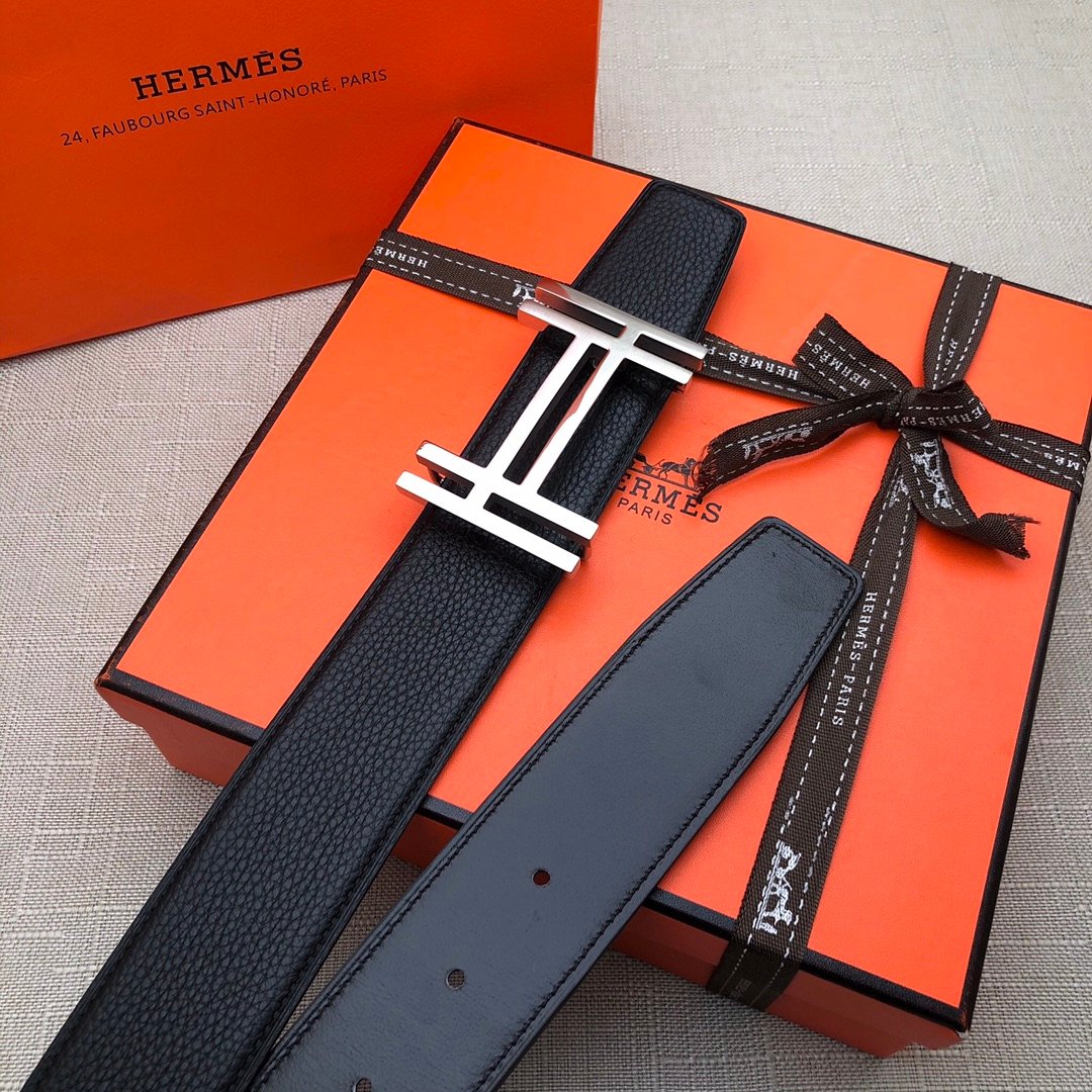 Hermes H Belt Buckle & Reversible Black For Women, Women Belt 380MM - Ultra-Collectible