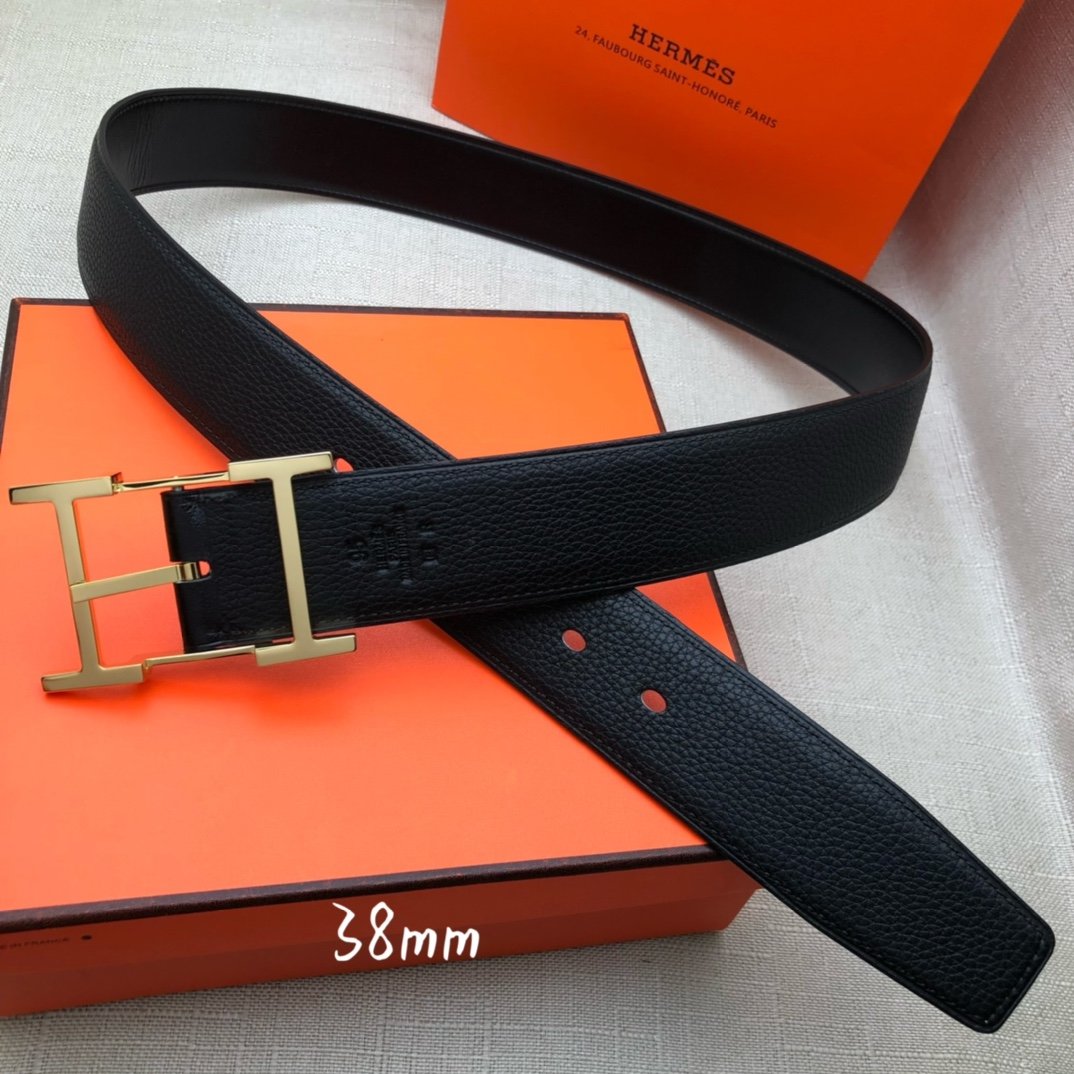 Hermes H Belt Buckle & Reversible Black For Women, Women Belt 380MM - Ultra-Collectible