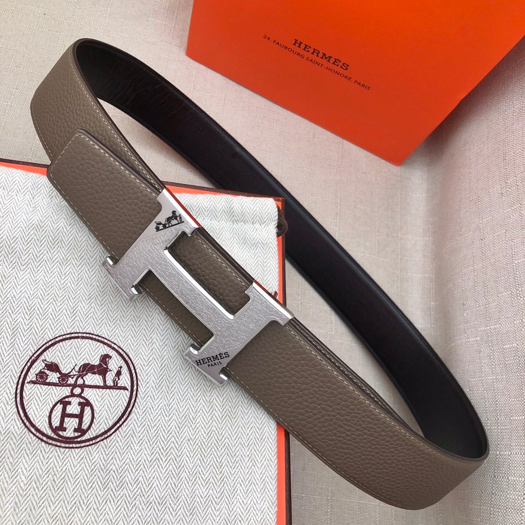 Hermes H Belt Buckle & Reversible Brown For Women, Women Belt 380MM - Ultra-Collectible