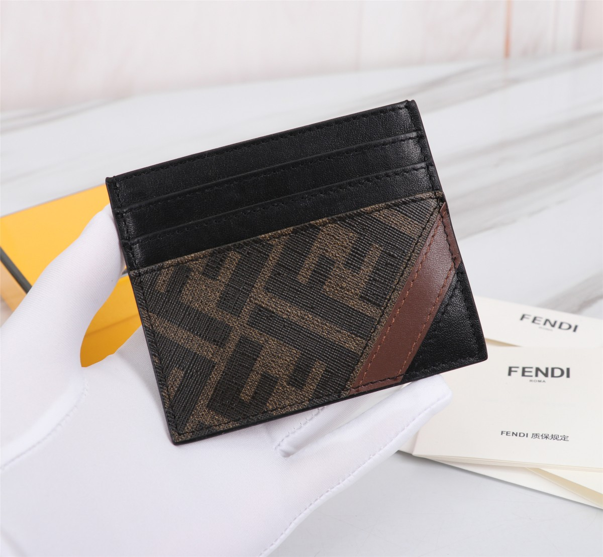 FENDI Leather Card Holder  (Replica) - Ultra-Collectible