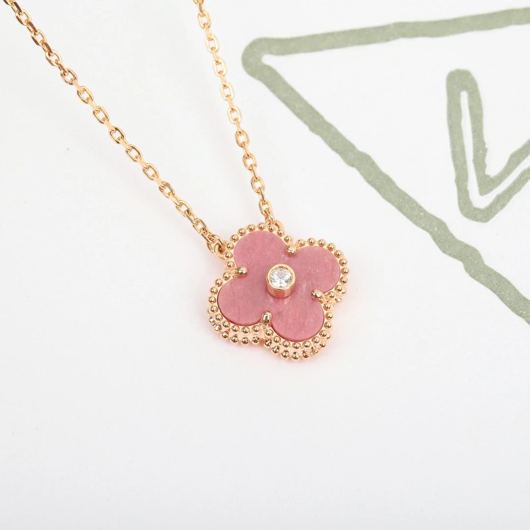 Van Cleef&Arpels VCA alhambra Natural rhodonite Necklace - Ultra-Collectible